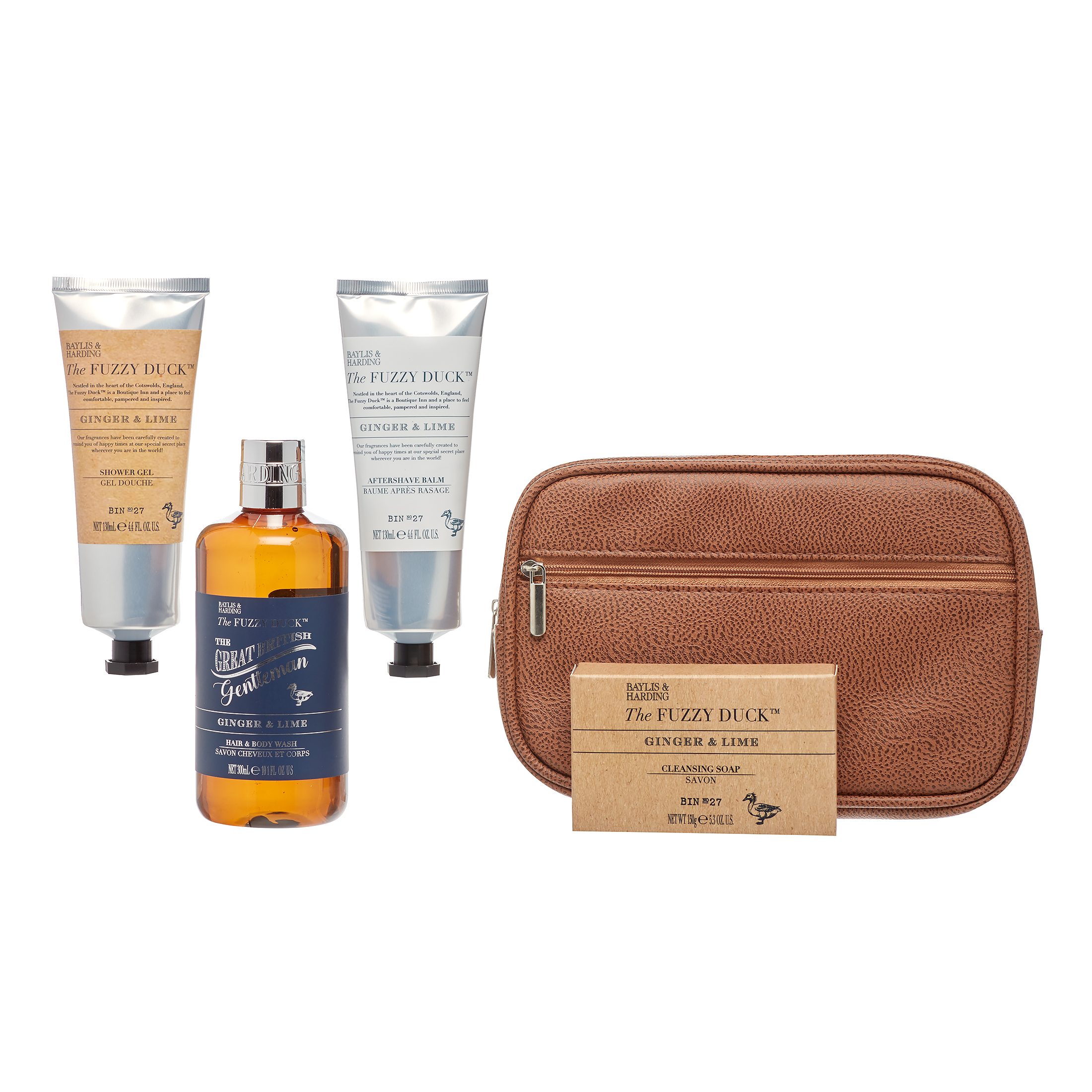 Baylis & Harding The Fuzzy Duck Ginger and Lime Collection Great British Gentlemen Overnight Kit Gift Set for Men - image 2 of 7