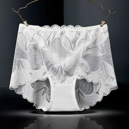 

Women s Panties Solid Color High Waist Hollow Cotton Lace Spring Summer Trendy Briefs Underwear For Women