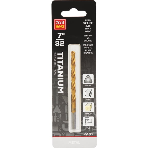 Do it Best 7/32 In. Titanium Drill Bit 219381DB
