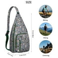 thumbnail image 3 of Paw Print Sling Bag - Playful Puppy Pattern Crossbody Backpack for Animal Lovers (Cute Tail Design, Water-Resistant & Durable), 3 of 4