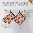 thumbnail image 4 of Yayeee Oven Mitts and Pot Holder Set of 2 Heat Resistant Kitchen Gloves Baking Hot Pad, Creamy Cake, 4 of 5