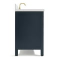 thumbnail image 4 of ARIEL 49" Bathroom Vanity with 1.5" Edge Pure White Quartz Countertop & Backsplash, Center Rectangular Sink, 2 Soft Closing Doors, 9 Full Extension Dovetail Drawers, Brushed Nickel - Midnight Blue, 4 of 8