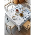 thumbnail image 6 of Blue Polka Dot Table Cloth, Abstract Modern Art Dots Watercolor Waterproof Tablecloth for Square Tables, Reusable Washable Fabric Table Cover for Restaurant Kitchen Dining Tables 54"x54", 6 of 6