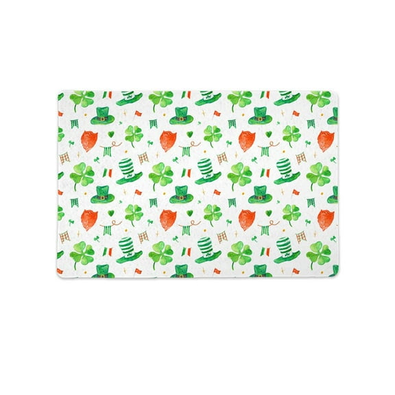 Clovers Hats In Saint Patricks Mat Rectangle  -Image by Shutterstock,