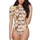 thumbnail image 1 of Fotbe Cute Puppy Body de Mujer con Cuello Redondo y Mangas Cortas, Sin Mangas Ajustado, Suave, Cómodo y Básico-XX-Large, 1 of 7