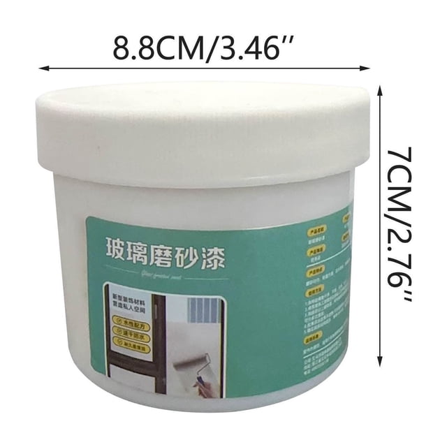 Pintura esmerilada para vidrio, translúcida, impermeable y antimirones, a base de agua, de 300 ml, para uso en oficina y hogar.