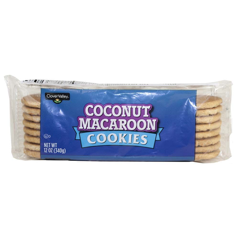 A Product of Clover Valley Coconut Macaroon Cookies, 12 Oz. Pack of 4
