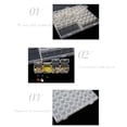 thumbnail image 3 of 28/56 Fentes Rectangle Acrylique Perles Transparentes Affichage Conteneur de Stockage, 3 of 6
