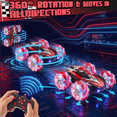 thumbnail image 4 of Zacro RC Stunt Car for Kids, 2.4GHz Remote Control Car with Gesture Watch, Double Sided Race RC Car with Cool Lights for Boys Girls Kids Age 5+, 4 of 7