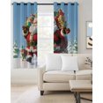 thumbnail image 2 of Red Blue Christmas Santa Blackout Curtains for Bedroom/Living Room, Thermal Insulated Kitchen Curtains, Xmas Tree Snowflake Grommet Darkening Window Treatment Drapes 42"x63"x2, 2 of 8