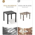 thumbnail image 5 of Aluminum Outdoor Side Table, Pool Lounge Chair Side Table, Weather Resistant Small Square Coffee End Table for Patio, Yard, Garden, Porch, Deck, Indoor, Outdoor, 5 of 8