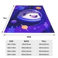 thumbnail image 3 of Hedgehog Blanket Artistic Astronaut Animal Design, Decorative Cozy Flannel Throw For Sofa, Vibrant Celestial Nature Home Decor 50x40, 3 of 6
