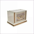 thumbnail image 3 of Omari Modern 2-Drawer Nightstand with Gold Accents – Beige Wood, 3 of 6
