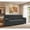 Dark Gray + Wood+Fabric + 3 Seat + Foam, variant on 3-Seater Sofa, Dark Gray Upholstered Couch, Modern Living Room Furniture, Textured Fabric Sofa, Minimalist Settee, Comfortable Armchair, Sturdy Frame Sofa
