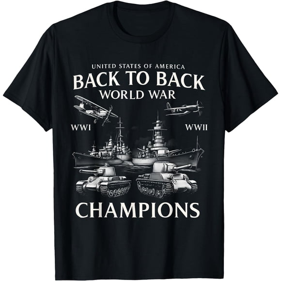 Back To Back Undefeated World War Champs 4th Of July T-Shirt - As Picture - XL