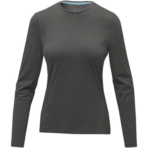 Elevate - Camiseta modelo Ponoka de manga larga para mujer (Gris Tormenta)