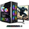 thumbnail image 1 of AQVIN Gaming Desktop PC Tower Computer -RTX 3050 6GB GDDR6 Video Card (HDMI), Hexa Core i7 Processor Upto 4.6Ghz, 32GB DDR4 RAM 1TB SSD Storage, 24 inch Gaming Monitor,RGB Fans, Windows 11 Pro-Black, 1 of 5