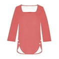 thumbnail image 4 of hoksml Women's Fashion Solid Colour Long Sleeves Tops Crew Neck Casual Tee Blouses Sweatshirt for Women, 4 of 5