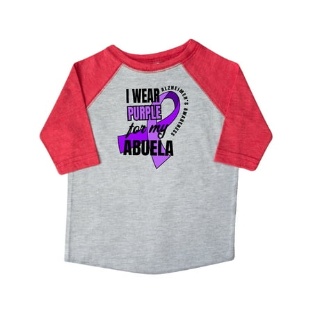

Inktastic Alzheimers Awareness I Wear Purple For My Abuela Gift Toddler Boy or Toddler Girl T-Shirt