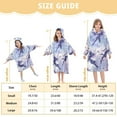 thumbnail image 3 of Angles Flying Stars Dreamy Color Flannel Wearable Blankets Hooded Design Long Sleeves Wrap Unisex for 3T-14Y M, 3 of 7