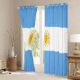 thumbnail image 3 of Manfei Argentinian Flag Kitchen Curtains,Blue White Yellow Black Out Curtains Pack of 2 (42x63 Each), 3 of 7