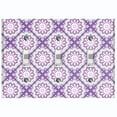 thumbnail image 1 of Metal Light Switch Plate Cover Mandala Purple Gray Floral Pattern Damask MDL107, 1 of 13