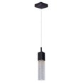 thumbnail image 1 of ET2 E22761-89BZ Fizz III Rectangular Bubble Glass Cube Mini LED Pendant Ceiling Lighting, 1-Light 7.5 Watts, 12"H x 5"W, Bronze, 1 of 2