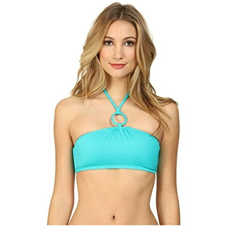 

DKNY Women s Cover Ring Solids Halter Bra Top Jade Swimsuit Top LG (US 12-14)
