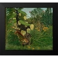 thumbnail image 2 of Rousseau, Henri 22x20 Black Modern Framed Museum Art Print Titled - Fight between a Tiger and a Buffalo, 2 of 5