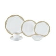thumbnail image 2 of Lorren Home Trends Ensemble de Vaisselle en Porcelaine 24 Pcs, Or, 2 of 5