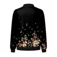 thumbnail image 5 of Siilsaa Women Jackets for Spring Women's Jean Jacket Frayed Washed Button Up Cropped Denim Jacket With Pockets Black,L, 5 of 5
