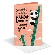 American Greetings Funny Thank You Card for Teacher (Panda-monium)