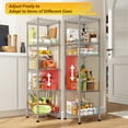 thumbnail image 4 of REIBII 5-Tier Metal Wire Shelving Unit 12″W×12″D×49″H Adjustable Narrow Storage Rack for Bathroom Kitchen Closet Laundry，Chrome, 4 of 9