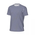 thumbnail image 5 of T Shirt For Men Candy Cane Stripes Mini Navy Blue Harajuku Running Short Sleeve Quick-drying Tshirt, 5 of 7