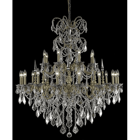 - Pendants Porch 24 Light With Clear Crystal Royal Cut French Gold size 44 in 1440 Watts - World of Classic