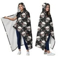 thumbnail image 2 of Wearable Blanket,Black Red Skull Burst Pattern Hooded Wearable Sherpa Blanket for Adults & Teens,Winter Poncho Shawl Wrap Cape Thick Warm,60"x80", 2 of 5