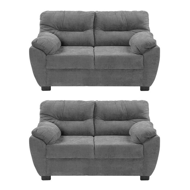Sala 2-2 TRINITY Monza 2 Piezas (Love Seat, Love Seat) Gris Tormenta Para Sala