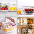thumbnail image 3 of 1pc Bottom Filter Design Kitchen Crisper Food Storage Box with Splitter Plate, 3 of 9