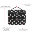 Unique Bargains Travel Cosmetic Makeup Bag Organizer Dot Pattern