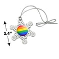 thumbnail image 3 of Rainbow Pride Gay Lesbian Contemporary Metal Snowflake Christmas Tree Holiday Ornament, 3 of 4