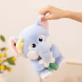 thumbnail image 2 of 9in Flower-Holding Baby Elephant Plush Toy - Sitting Pose Soft Stuffed Animal, Cute Floral Bouquet Decor, Huggable Elephant Doll for Kids Gifts Home Decor, 2 of 8