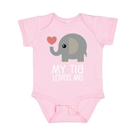 

Inktastic My Tia Loves Me Grandchild Gift Baby Boy or Baby Girl Bodysuit