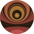 thumbnail image 1 of Ahgly Company Machine Washable Indoor Round Transitional Mahogany Brown Area Rugs, 7' Round, 1 of 7