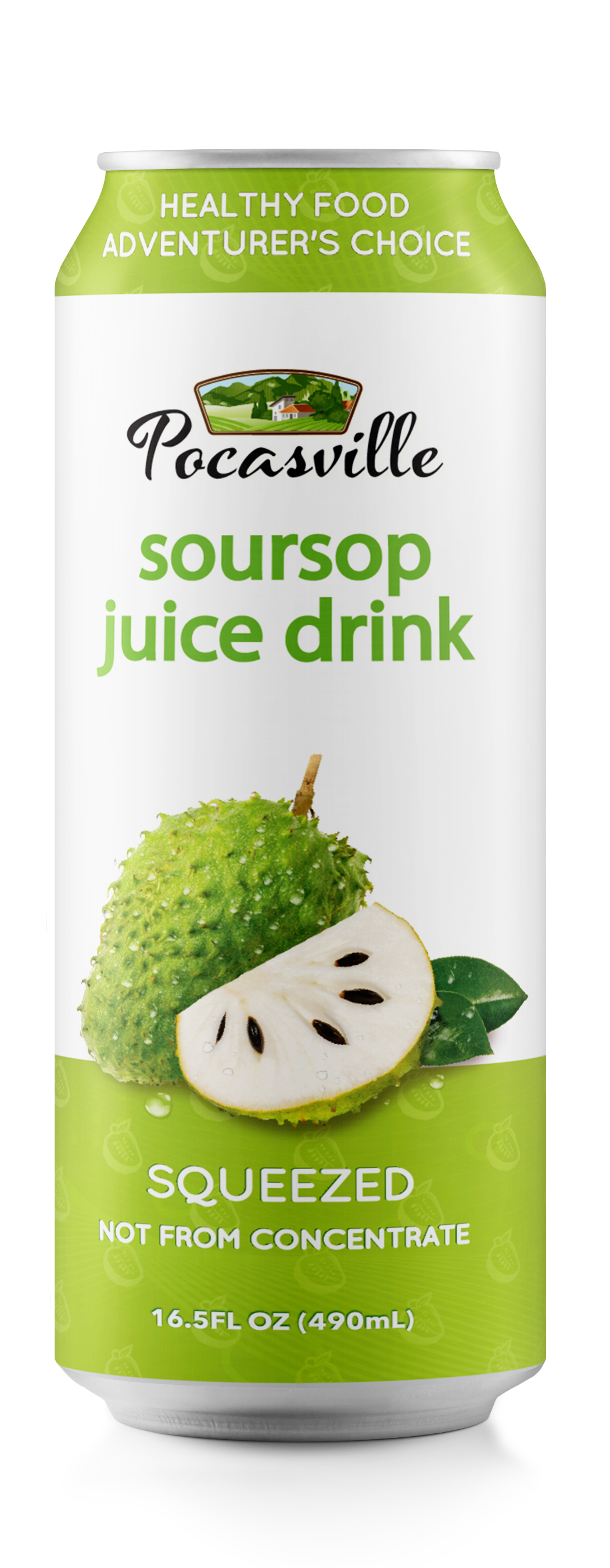 Pocasville Fruit Juices, Soursop, 16.5 Fluid Ounce (Pack of 12