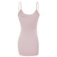 thumbnail image 2 of Essential Basic Women Basic Built In Bra Spaghetti Strap Cami Top Tank - Light Pink, S, 2 of 4