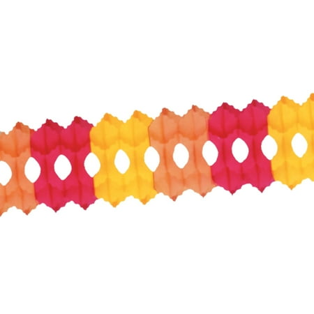 Arcade Garland 5 1 By 2" X 12' Golden-Yellow, Orange, Red - 12 Pack