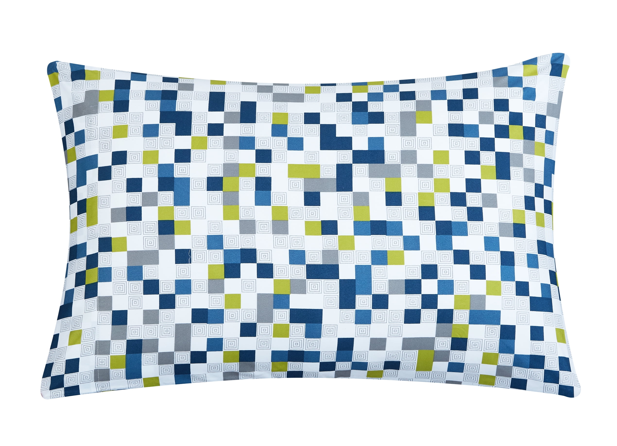 Latitude Mainstays Contemporary Geometric Bed-in-a-Bag, Queen with Comforter Shams Flat Sheet Fitted Sheet Pillow case