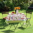 thumbnail image 3 of Indoor Outdoor Tablecloth Water Resistant Spill Proof Fabric Table Cover 70x70Inch Square,Botanical Garden, 3 of 6