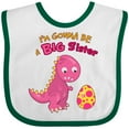 thumbnail image 3 of Inktastic Dinosaur Future Big Sister Girls Baby Bib, 3 of 4