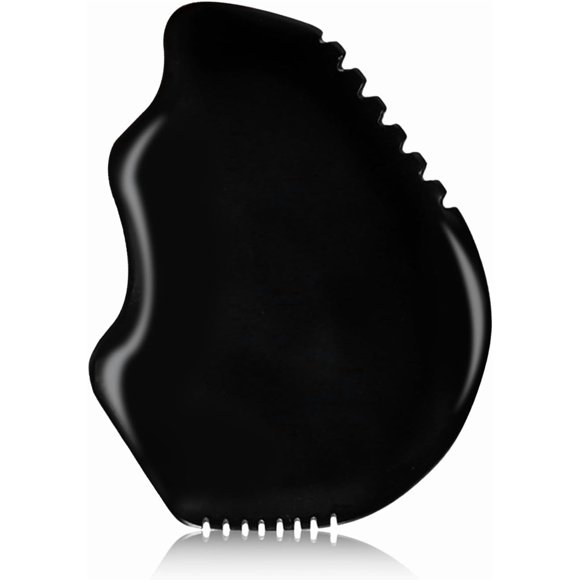 YYBD Gua Sha Outil de Massage Facial Planche de Guasha en Bianstone Noire pour Visage Corps Pierre de Jade Naturelle Outil de Grattage Massage pour SPA Traditionnel Acupuncture Thérapie Anti-âge Santé et Soins de la Peau (Arche)